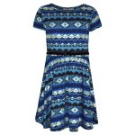Enfants filles aztec imprim patineuse robe 7 - 13 ans