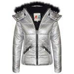 Enfants filles  capuche matelass tondu rembourr puffer vestes faux fur collier bulle chaud pais manteau ...