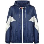 Enfants filles gar�ons coupe - vent bleu marine vestes m�tallique panneaux encapuchonn� cagoule imperm�ables ...