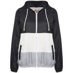 Enfants filles garons coupe - vent noir contraste panneau vestes encapuchonn impermable pluie mac ...