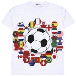 T - shirt quipe de football coupe du monde 2022 - enfants - blanc - manches courtes
