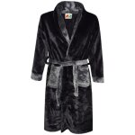 Enfants filles garons unisexe robe de chambre plaine doux polaire peignoir 2 - 13 ans