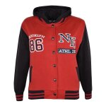 Enfants filles garons unisexe varsity de baseball  capuche brooklyn 86 nyc athlatic brod veste