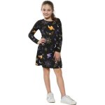 Robe balanoire halloween pour enfants filles - 3 - 13 ans - manches longues - cou rond