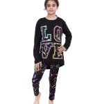 Enfants filles love roses floral imprim� manche longue top et pantalon tenue ensemble pour enfants �ge ...