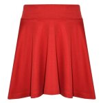 Jupe patineuse enfants filles - marque - modle - taille lastique - tissu textur doux - rouge