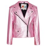 Veste biker en pu cuir pour enfants filles - rose - manches longues - zip - 5 - 13 ans Veste biker en pu cuir pour enfants filles - rose - manches longues - zip - 5 - 13 ans