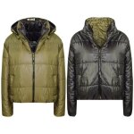 Enfants filles rversible recadre  capuche rembourr puffer vestes chaud pais manteau 5 - 13 ans