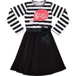 Enfants filles robe patineuse boo imprim doux  laise rayures contraste panneaux fte dhalloween robes ...