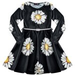 Enfants filles robe patineuse marguerite fleur imprim� danse �t� porter f�te robe porter �ge 5 - 13 ans ...