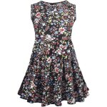Enfants filles robe � volants sans manches multi floral dance party 5 - 13 ans
