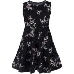 Enfants filles robe  volants sans manches noir floral dance party 5 - 13 ans