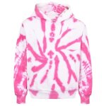 Enfants filles sweatshirt tops tie dye rose encapuchonn sauteur sweats  capuche ge 5 - 13 ans