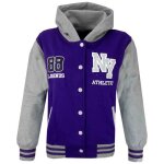 Enfants filles varsity de baseball  capuche brooklyn 86 nyc athlatic brod veste