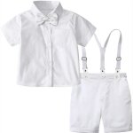 Enfantgaronbaptmeensemble2pcscostumesmariagesftesachemisemanchescourtesetshorts1 - ...