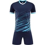 Enfant garçon ensemble maillot football - séchage rapide respirant - bleu Enfant garçon ensemble maillot football - séchage rapide respirant - bleu