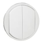 Enjoliveur large cliane pour double interrupteur va - et - vient ou poussoir blanc - legrand - 068002 ...