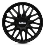 Enjoliveur de roue - rome - 14 pouces - noir - design sportif - abs résistant aux chocs Enjoliveur de roue - rome - 14 pouces - noir - design sportif - abs résistant aux chocs