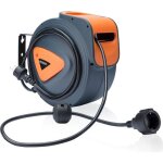 Monzana enrouleur lectrique automatique 15m + 15m pivotable 180 fixation murale rallonge lectrique ...