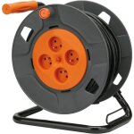 Enrouleur bricolage 4 prises 16a - 3g15mm 40m - orange - zenitech