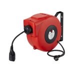 Enrouleur de c�ble 20 m 3g 25 mm� 230v polypropyl�ne avec enrouleur automatique et support mural pivotant ...
