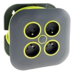 Enrouleur domestique 4 x 2p + t 16a + coupe - circuit - 7m - vert - zenitech Enrouleur domestique 4 x 2p + t 16a + coupe - circuit - 7m - vert - zenitech