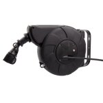 Enrouleur �lectrique automatique 11m + 2m ip44 mural noir