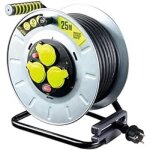 Enrouleur électrique - masterplug - 25m - 3 prises ip44 - métal galvanisé - coupure thermique Enrouleur électrique - masterplug - 25m - 3 prises ip44 - métal galvanisé - coupure thermique