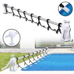 Enrouleur de piscine - suusolny - 105m - 615m - abs et aluminium - fixation au sol - �conomise du temps ...