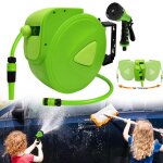 Enrouleur tuyau arrosage automatique 30m - suusolny - mural montage mural et pivotement � 180�