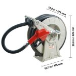Enrouleur de tuyau de carburant - vevor - 19mmx20m - ?r�tractable - caoutchouc nbr buse - auto - 300 ...