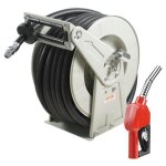 Enrouleur de tuyau de carburant - vevor - 254mmx15. 24m - ?r�tractable - caoutchouc nbr buse - auto - ...