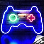 Enseigne de jeu led au non ? lumire en forme de manette de jeu pour salle de jeux pour adolescents ...