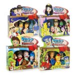 Ensemble de 16 marionnettes colores 4 contes de fes leomark - mixte - idal pour les jeux de rle