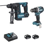 Ensemble de machines - makita - ddf484 + dhr171 - 2 batteries 5ah - professionnelle - sans fil