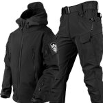 Ensemble 2 pices veste dassaut softshell chaud de combat paisse automne et hiver camouflage plus polaire ...