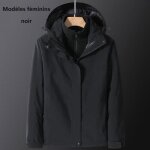 Ensemble 2 pices veste de pluie hardshell coupe - vent impermable  leau femme encapuchonn veste de ...