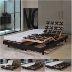 Ensemble 2 sommiers relaxation lectrique flexpalace 2x80x200 / noir