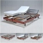 Ensemble 2 sommiers relaxation �lectrique flexpur 80x200 / d�cor merisier
