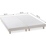 Pack sommiers 2 x 80 x 200 cm (160 x 200 cm ) avec pieds fabrication française Pack sommiers 2 x 80 x 200 cm (160 x 200 cm ) avec pieds fabrication française