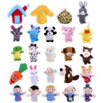 Ensemble de 24 marionnettes  doigts animaux pour enfants - salalis - jouets ducatifs en peluche douce ...