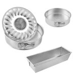 Ensemble de 3 moules  gteaux avec moule  cake 30 cm + moule manqu 18 cm + moule  manqu et savarin ...
