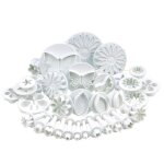 Ensemble de 33 ustensiles pour dcoration de gteau / emporte - pices avec poussoirs / tampons fleurs ...