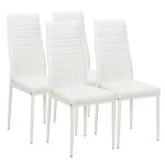 Ensemble de 4 chaise de salle  manger rembourr chaise scandinave cuir pu 40 x 47 x 98 cm pour salon ...