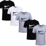 Ensemble lot de 5 t shirt homme coton col rond tee shirt homme imprim manches courtes t - shirt de marque ...