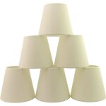 Ensemble de 6 abat - jour � pince pour lustre en cristal � bougie