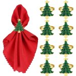 Ensemble de 8 porte - serviettes de nol design darbre de nol porte - serviettes en mtal dcoration ...