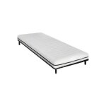Ensemble 90 x 190 cm cadre à lattes + matelas mousse déhoussable ép. 10cm - nasus de ysmée Ensemble 90 x 190 cm cadre à lattes + matelas mousse déhoussable ép. 10cm - nasus de ysmée