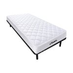 Ensemble 90 x 200 cm cadre � lattes + matelas ressorts et m�moire de forme �p. 15cm - wolkenlos de ysm�e ...