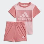 Ensemble de sport - adidas - short et t - shirt - rose - manches courtes - gar�on
